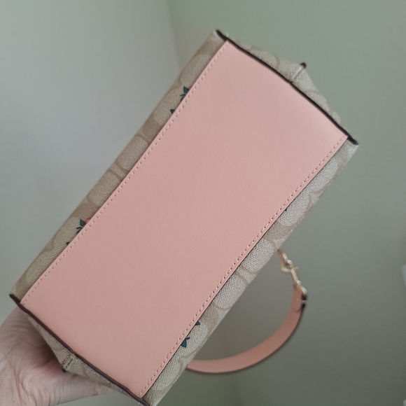 NWT Coach CB602 Mollie Bucket Bag 22 In Signature Canvas With Strawberry Print - Picture 10 of 11